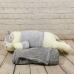 Мягкая игрушка с пледом внутри Colorful Home Кот спящий серый