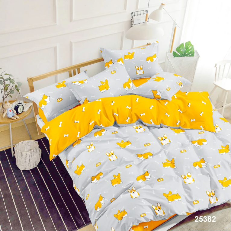 Дитяча постільна білизна для підлітків 25382 Viluta TM з собаками коргі Дитяча постільна білизна для підлітків 25382 Viluta TM з собаками коргі