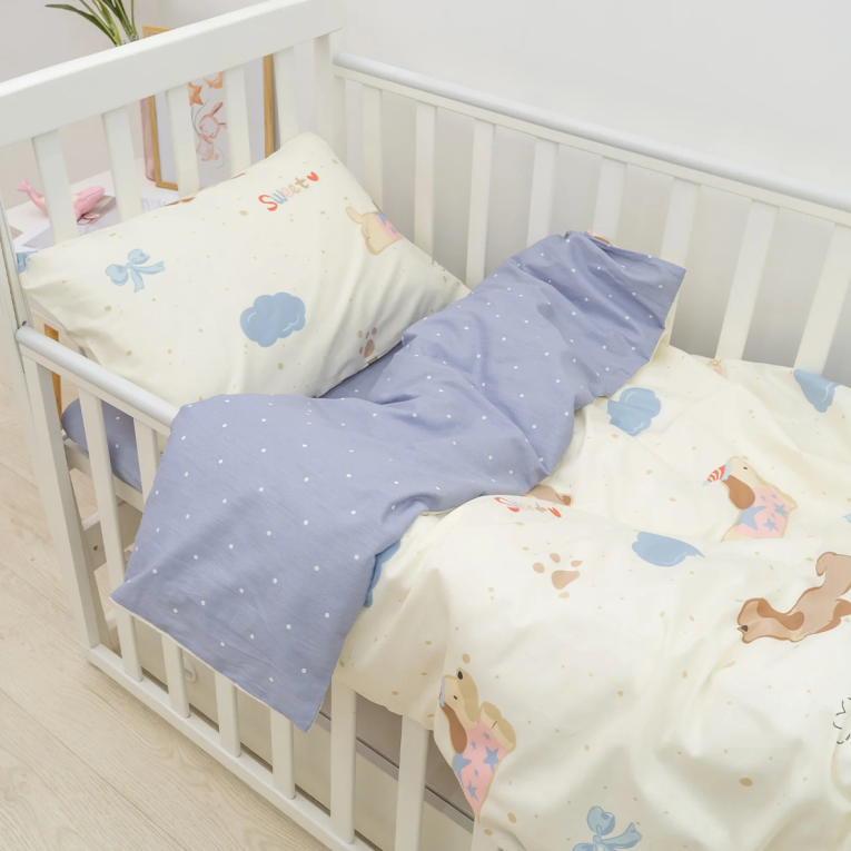 Сатиновое детское постельное белье в кроватку 762 Сатиновое детское постельное белье в кроватку 762