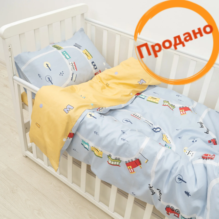 Сатиновое детское постельное белье в кроватку 766 Сатиновое детское постельное белье в кроватку 766