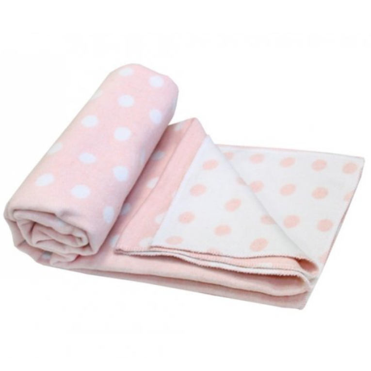 Розовое байковое одеяло детское из хлопка Влади