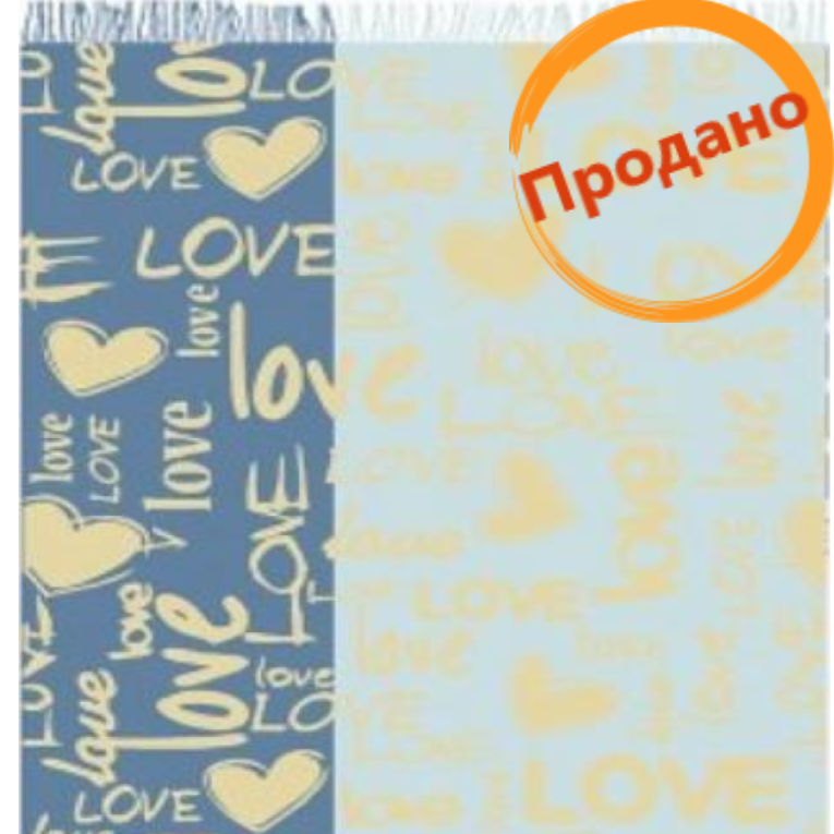 Плед Vladi Сан Ремо Love светло голубой