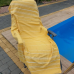 Жовте пляжне покривало рушник Пештемаль 100х180 YELLOW 01 бавовна Туреччина